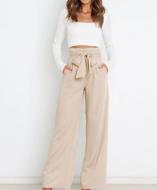 Gudrun™ | Stoffhose mit Schleife