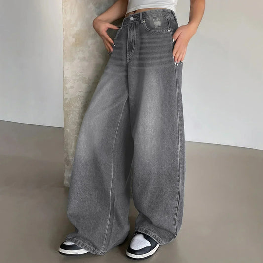 Clara™ | Baggy Wide-Leg-Jeans