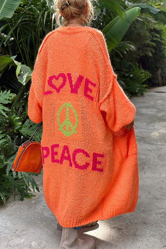 Lang™ | Gebreid Cardigan | Love und Peace Design | Comfortabel und Stijlvol
