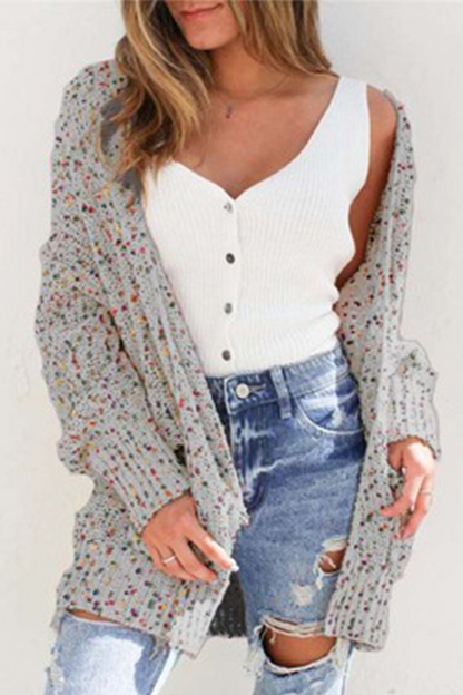 Gebreid™ | Gebreid Cardigan mit Print | Losvallend Design | Comfortabel und Kleurrijk
