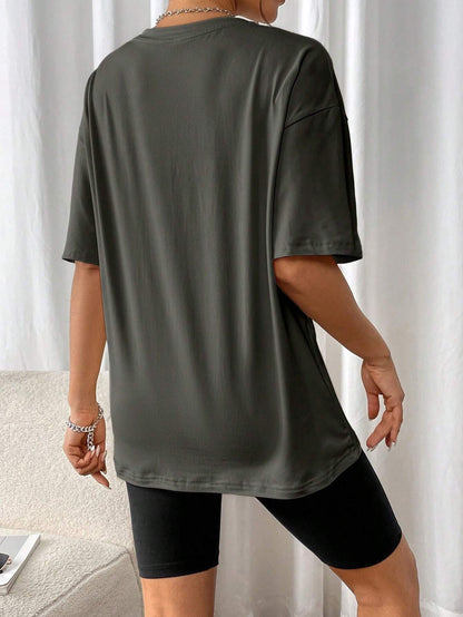 Amalia™ | T-Shirt "Rocky Mountains" In Vintage-schwarz – Urban Streetstyle mit Retro-Vibe