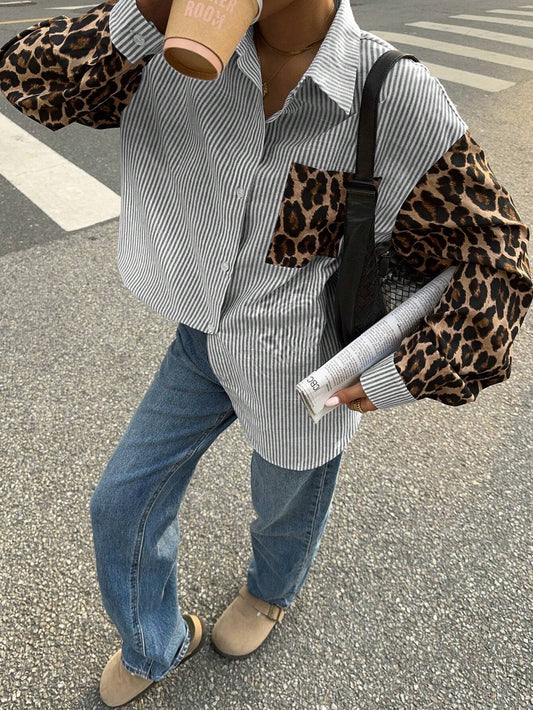 Lenora™ | Bluse mit Leeuwdetails – Opvallend, Casual & Streetstyle-klaar