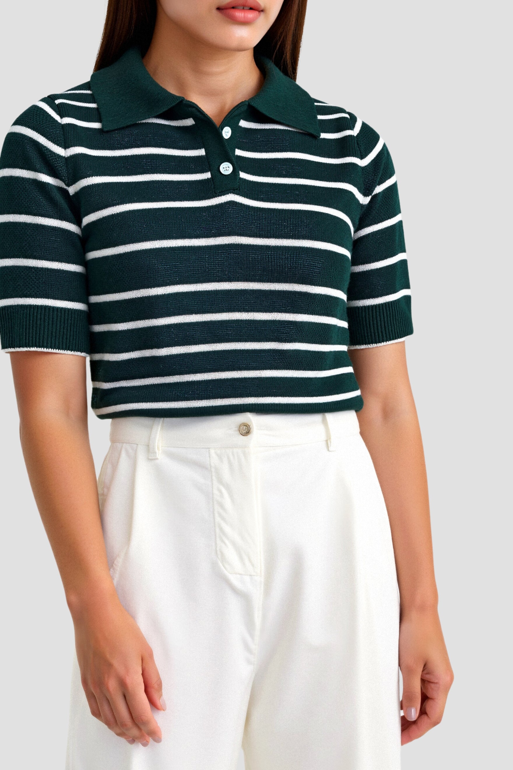 Lorena™ | Polo-Shirt In Dunkelgrün
