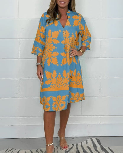 Barola™ | Boho-Kleid mit V-Ausschnitt