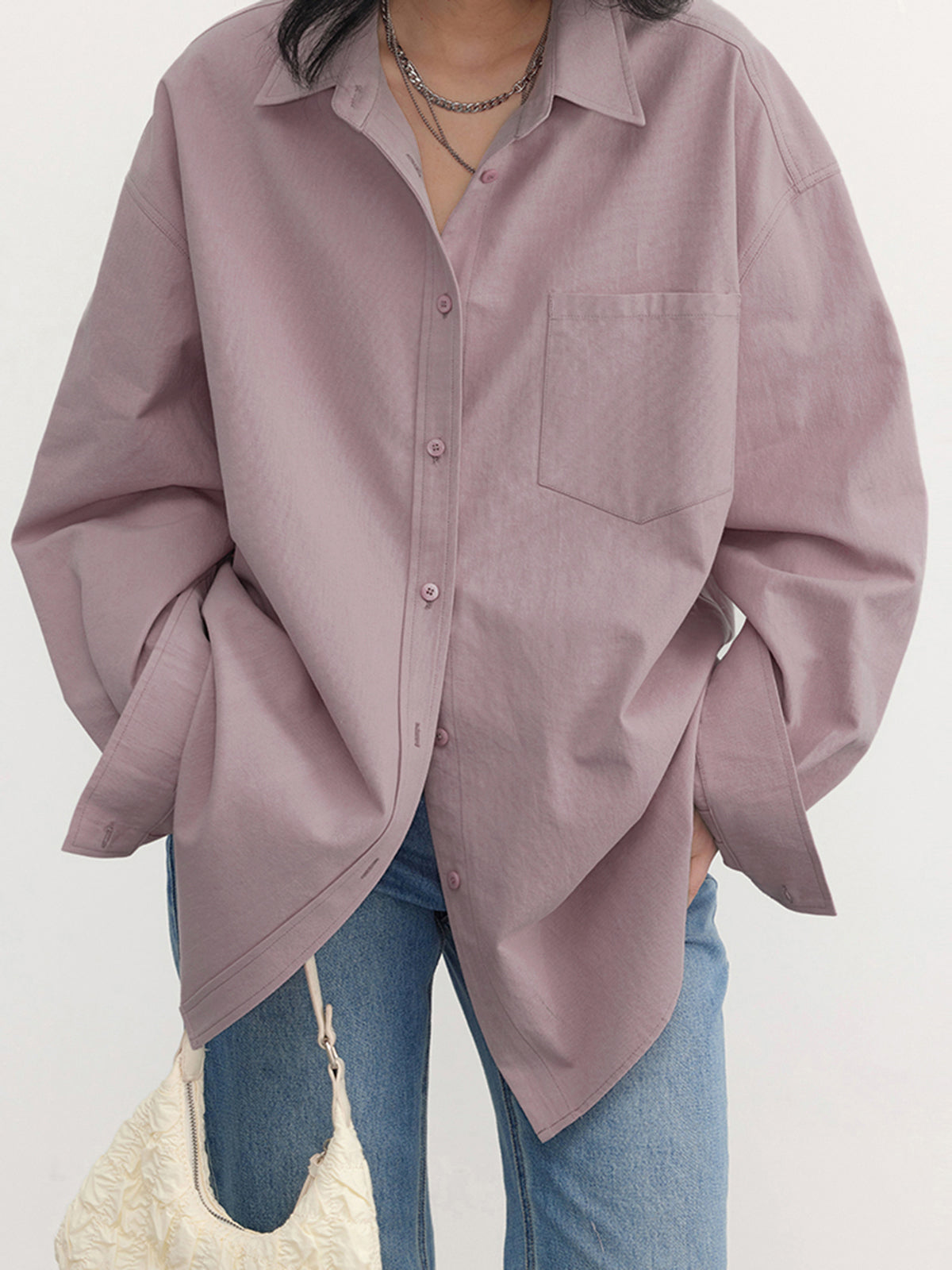 Nerina™ | Oversized Bluse In Altrosa