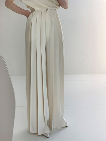 Elara™ | Plissierte High-Waist-Pantalon