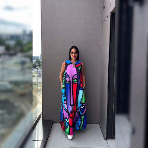 Orielle™ | Kleid mit abstraktem Print