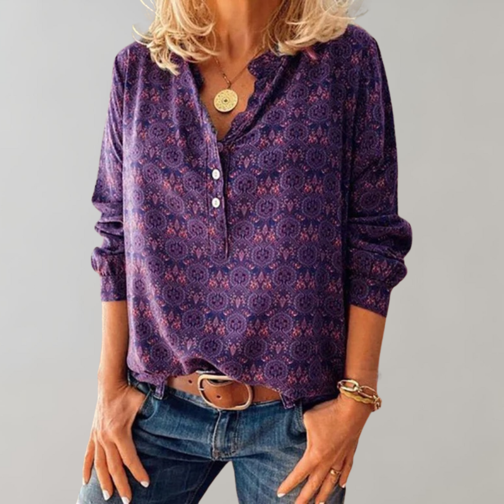 Amelia™ | Bluse mit Boho-Print