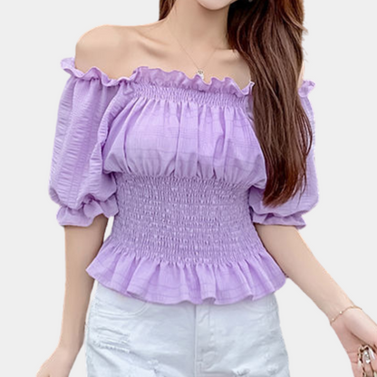 Evelien™ | Off-Shoulder-Top mit Rüschen