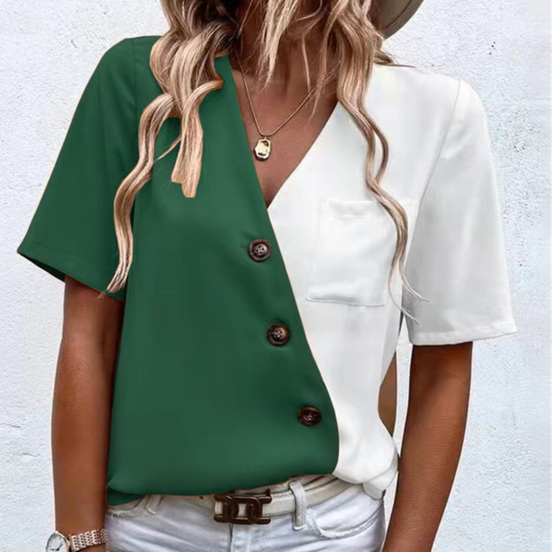 Caroline™ | Colorblock-Bluse