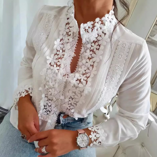 Genevieve™ | Bluse mit Spitze und Stickerei