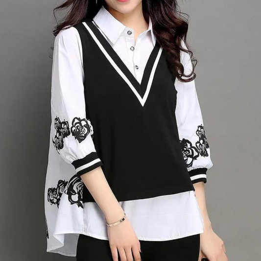 Ursula™ | Zweiteilige Look Bluse