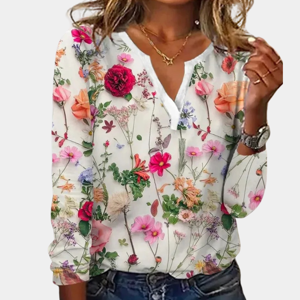 Sienna™ | Bluse mit Blumenprint und V-Ausschnitt
