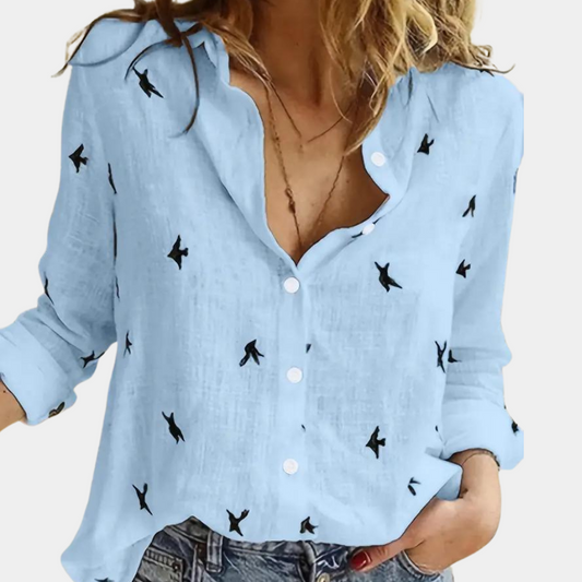 Louise™ | Bluse mit Zwaluwprint