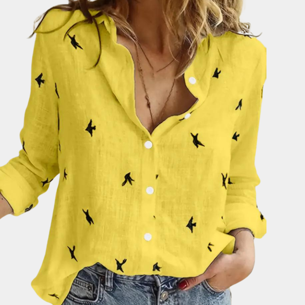 Louise™ | Bluse mit Zwaluwprint