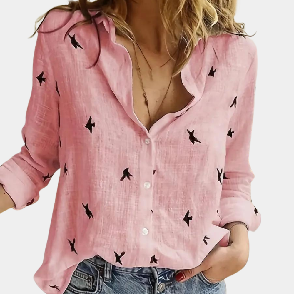 Louise™ | Bluse mit Zwaluwprint