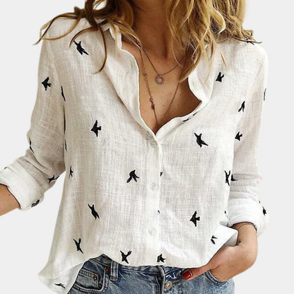 Louise™ | Bluse mit Zwaluwprint