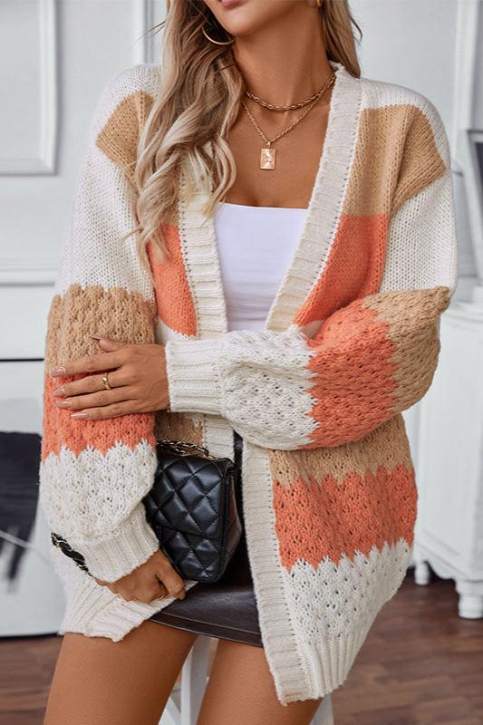 Gebreide™ | Gestreepte Cardigan | Acryl | Kleurrijk und Gezellig