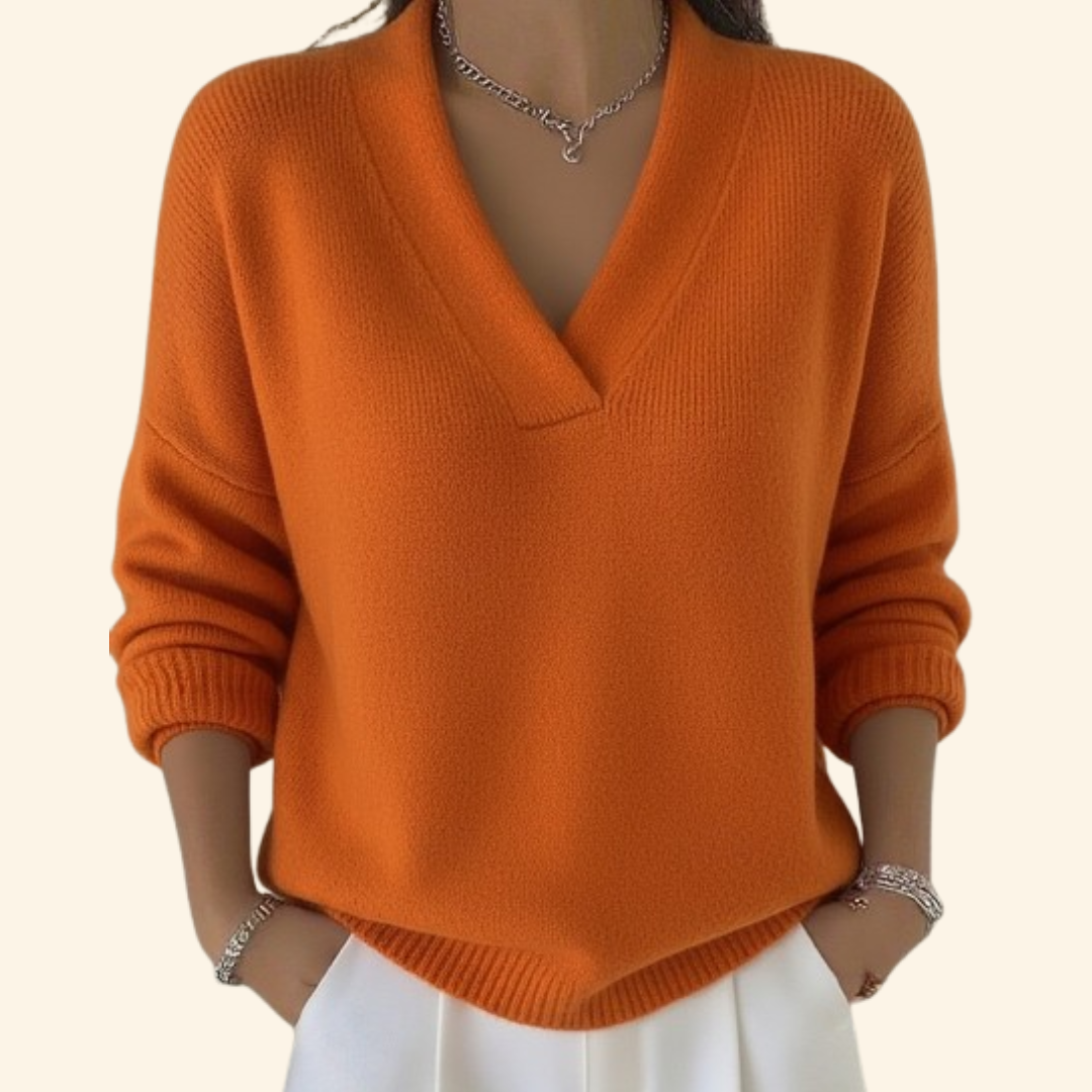 Jenna™ | V-Ausschnitt Pullover- Top