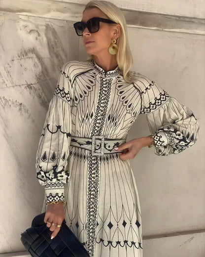 Eulalia™ | Boho-Kleid mit Stehkragen