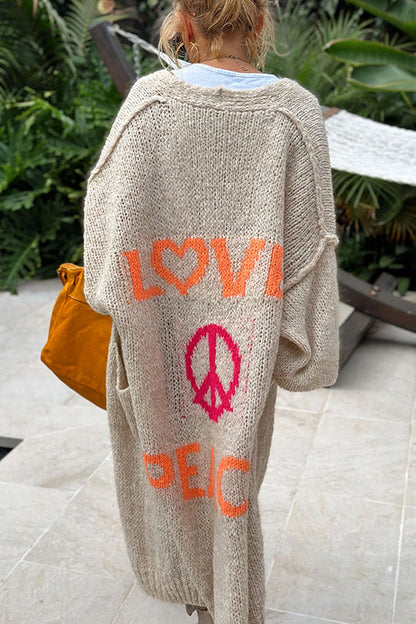 Lang™ | Gebreid Cardigan | Love und Peace Design | Comfortabel und Stijlvol