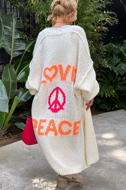 Lang™ | Gebreid Cardigan | Love und Peace Design | Comfortabel und Stijlvol