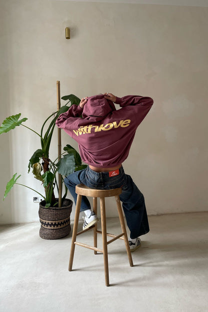 Nanda™ | Hoodie mit „With Love“-Print